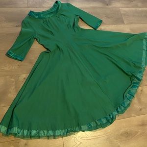 Plus size 50s style green dress